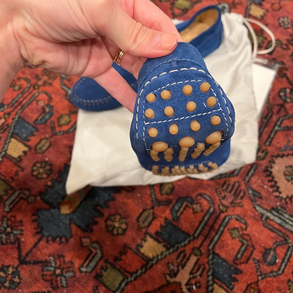 M. Gemi Royal Blue Felize Suede Driving  Shoes Box included - Picture 4 of 5